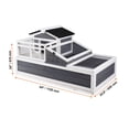 thumbnail image 2 of Tortoise Habitat Wooden Tortoise House Indoor/Outdoor 3-Room 44x25.6x24in, 2 of 6