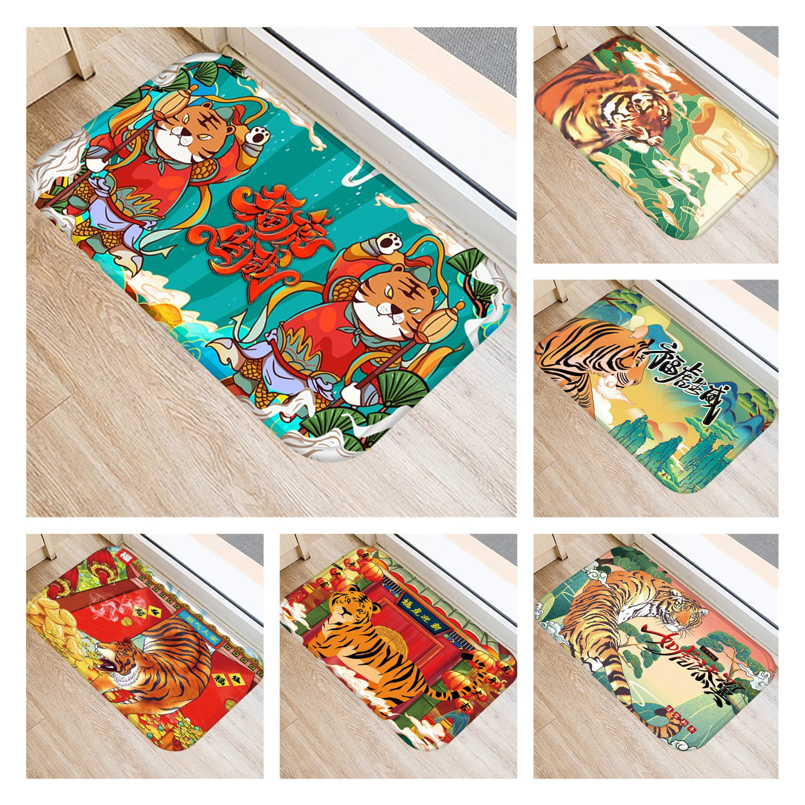 washable bath mat door mat home accessory 60 X 40 cm LB Colorful graffiti 