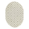 thumbnail image 3 of Unique Loom Trellis Shag Collection Area Rug - Ruth (4' x 6' Oval Beige/Light Brown), 3 of 11