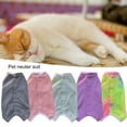 thumbnail image 3 of CBFFDC Pet Recovery Clothes Button Closure Pet Recovery Clothes Soft Comfortable Striped Print Rehabilitation Protective Clothing, 3 of 6
