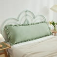 thumbnail image 1 of Move Over Sage Green Ruffle Body Pillow Sham 20x54 inches Ruffled Fringe Pattern Body Pillowcase 100% Washed Microfiber, 1 of 8