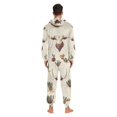 thumbnail image 4 of FORMRS Onesies Pajama for Adults Unisex Hoodie Winter Jumpsuit One Piece Sleepwear, Sizes S-2XL, Beige Cowboy Pattern, 4 of 7