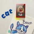 thumbnail image 2 of Christmas Holiday Santa Delivering Presents Holly Rectangle Acrylic Fridge Refrigerator Magnet, 2 of 5