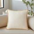 thumbnail image 2 of Unique Bargains Set of 2 Boho Soft Square Throw Pillow Covers for Couch Beige, 2 of 7