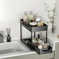 thumbnail image 2 of AMBLER 2 Pack Under Sink Organizer, 2 Tier Sliding Under Sink Storage with Hooks Bathroom & Kitchen, 2 of 7