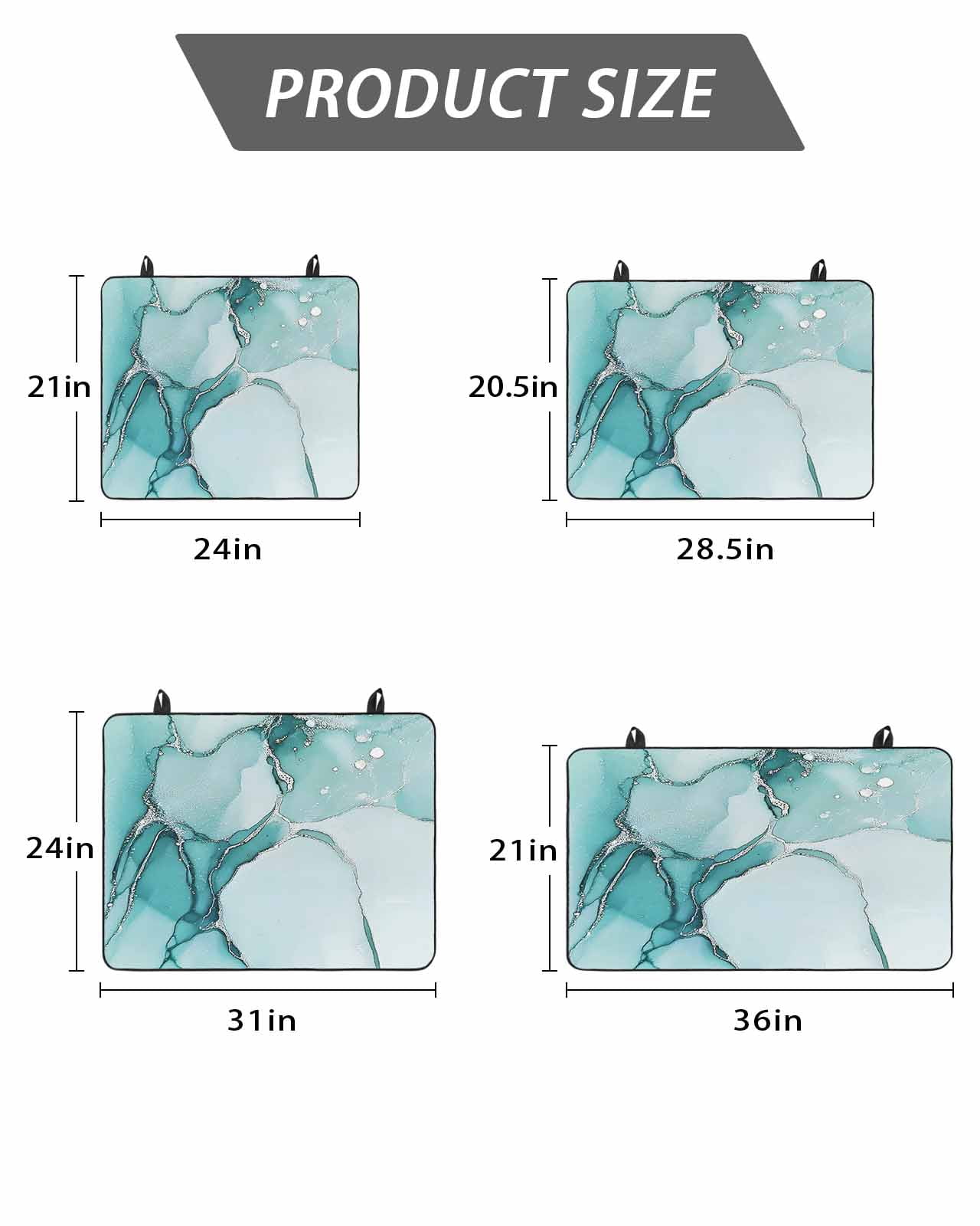 Stove Top Covers for Electric Stove, Marble Turquoise Glass Stovetop Cover Protector, Abstract Nature Cracks Silver Wavy Induction Cooktop Protector Oven Mat for Kitchen Countertop 24"x21"
