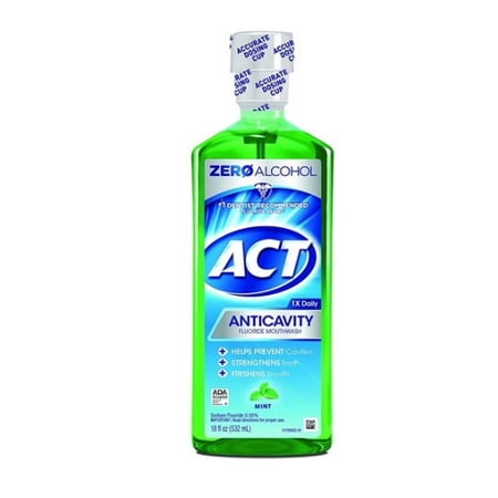 ACT Alcohol Free Anticavity Fluoride Rinse Mint - 18 oz