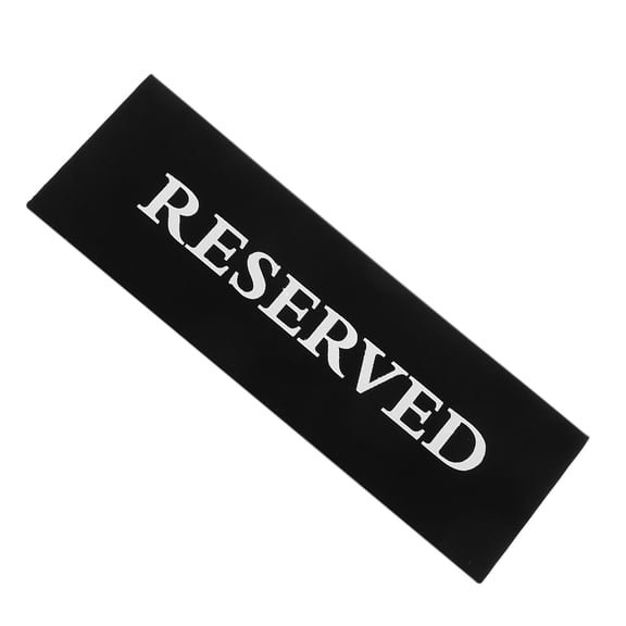 Vosarea Black Acrylic Reserved Table Sign for Weddings Banquets and Special Event Decoration