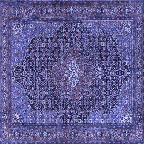 Ahgly Company Indoor Square Persian Blue Traditional Area Rugs, 3' Square