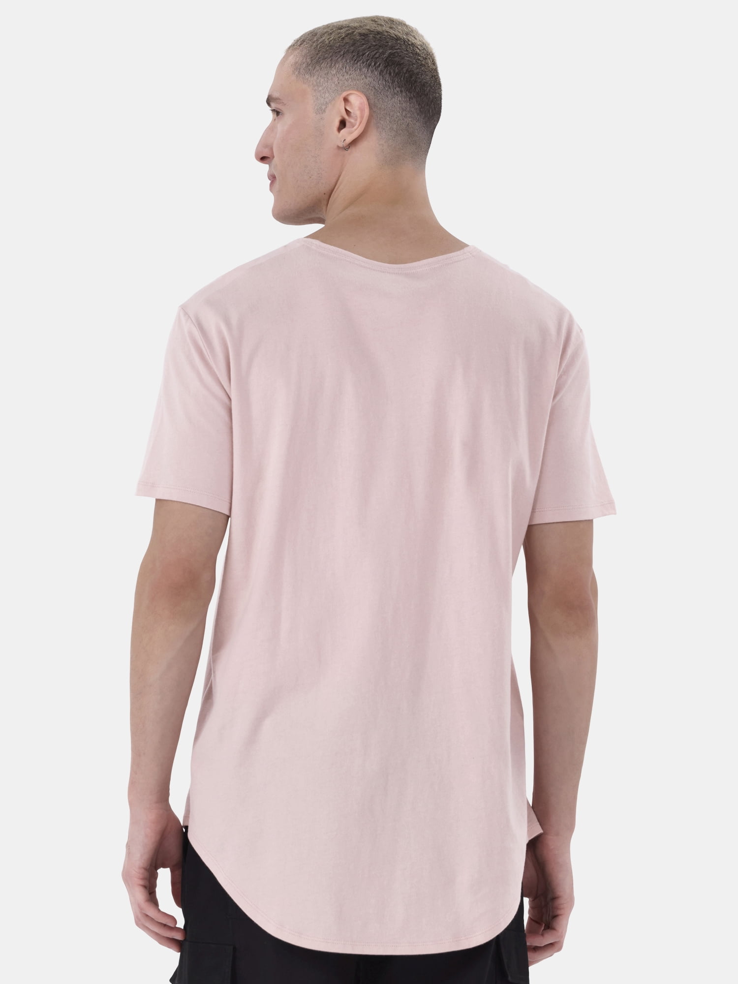 No Boundaries Men's & Big Men's Longline Curved Hem Elongated Tee Shirt, 2-Pack, Sizes XS-5XL