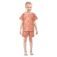 thumbnail image 3 of Cute Fox Pattern Summer Pajama Set Soft Cotton Short Sleeve Sleepwear 2PCS Pajama Sets Breathable Lounge Set Size 8Y, 3 of 7