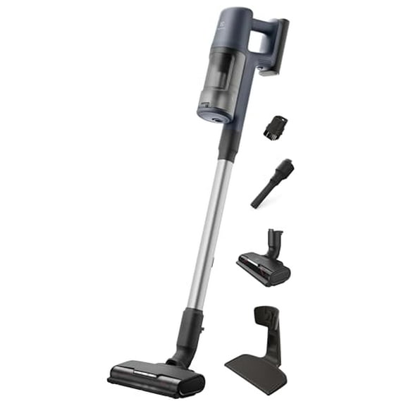 Aspiradora de escoba inalámbrica Electrolux Ultimate600 con boquilla PowerPro y depósito de polvo de mayor capacidad, 50 minutos de autonomía, 3 modos de potencia, color azul vaquero