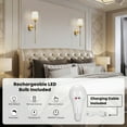 thumbnail image 4 of NookNova Battery Operated Wall Sconce Set of 2, Rechargeable Wall Sconce With Remote, White, 4 of 8