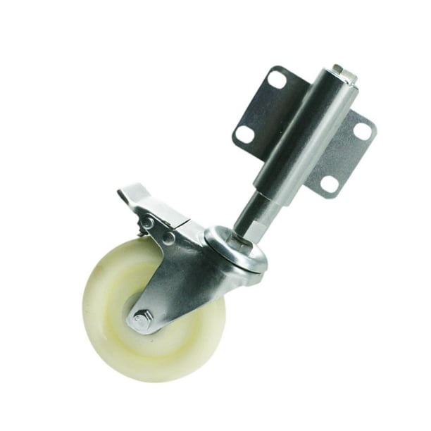 Rueda de repuesto con resorte para puerta de cerca de nailon de 3" Blanco