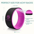 thumbnail image 3 of UpCircleSeven Yoga Wheel - [Pro Series] Strongest & Most Comfortable Yoga Prop Wheel - Perfect for Back Pain Stretching & Backbends, 12 x 5 in (Pink), 3 of 8