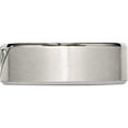 thumbnail image 3 of Stainless Steel Brushed And Polished With Cz 8mm Beveled Edge Band (Size 10.5) Made In China sr425-10.5, 3 of 5