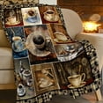 thumbnail image 2 of Vintage Coffee Blanket Drink Cup Lover Throw Blankets for Girls Boys Adult Women Men Plush Cozy Flannel Fleece Ultra Soft Fuzzy Party Blanket Gifts for Bed Couch Sofa 50"X40", 2 of 6