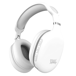 SoundPlay Foldable Wireless Over-Ear Headphones, White