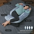 thumbnail image 6 of Numweitong Pregnancy Pillows Cover for Sleeping - U Shaped Full Body Maternity Pillow Cover - Support for Back, Legs, Belly, Hips - Pregnancy Pillow Cover for Women, 6 of 8