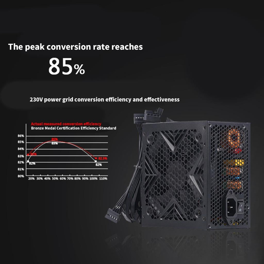 lanema Computer Power Supply 550W/650W/750W Optional with Quiet 120mm Fan and Comprehensive Protections
