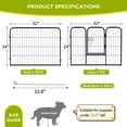thumbnail image 2 of Bestpet Dog Playpen, 24 Inch Height 6 Panels Exercise Pen with Door, Indoor Outdoor Fence for Small Medium Pets, RV Camping Yard Black, 2 of 12