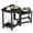 Black, variant on FOOWIN HDPE Outdoor Side Table, 2 Tier All Weather Patio End Table with Storage Shelf for Indoor & Outdoor Use, Blue