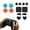 blue and orange, variant on All-in-One Silicone Grip Accessory Kit Compatible with 2026 Steam Controller 2, Thumbstick Caps Touchpad & Rear Button Carbon Fiber Stickers