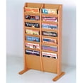 thumbnail image 1 of Wooden Mallet MR14-FSBH Cascade Free Standing 14 Pocket Magazine Rack - Black, Mahogany & Light Oak, 1 of 1