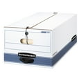 thumbnail image 2 of Bankers Box® Stor/File™ Standard-Duty Storage Boxes With Locking Lift-Off Lids And Built-In Handles, Legal Size, 24" x 15" x 10", 60% Recycled White/Blue, Case Of 3, 2 of 8