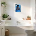 thumbnail image 5 of ZHONGYUTONG Black Women Bathroom Canvas Wall Art African American Bathroom Picture Prints Black Girl Reading Poster Minimalist Paintings Wall Decor for Toilet Restroom (16.00" x 24.00"), 5 of 5