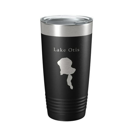 

Lake Otis Map Tumbler Travel Mug Insulated Laser Engraved Coffee Cup Florida 20 oz Black