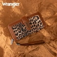 thumbnail image 3 of Wrangler Wristlet Wallet Women RFID Blocking Wallet, Card Cases & Money Organizers Large Capacity Bifold Clutch Wallets Ladies Female Card Cash Phone Wallets with ID Window, Lepard-Brown, 3 of 7