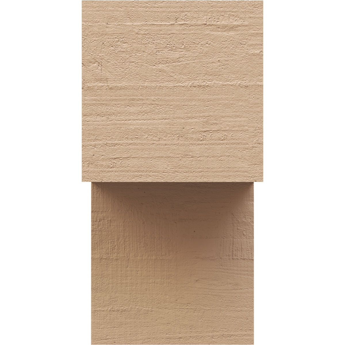 6"W x 6"D x 12"H Wide Chapel Hill Rough Cedar Woodgrain TimberThane Corbel, Primed Tan