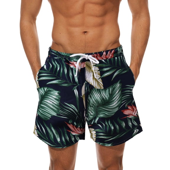 Men'S Summer Fashion Casual Hawaiian Style Printed Floral Beach Pants Shorts Men Clothing
