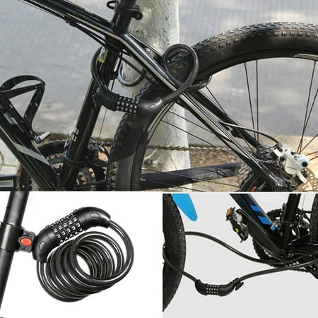 Bike Lock High Security 5 Digit Resettable Combination Coiling Cable Lock
