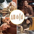 thumbnail image 2 of SHISUYAN 5pcs Wooden Modeling Tools Ceramic Pottery Ribs Tool Set Clay Sculpture Tools for Cutting Carving Smoothing, 2 of 8