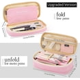 thumbnail image 4 of Estuche para lápices Estuche grande para lápices Oficina Universidad Bolsa de almacenamiento grande Bolsa organizadora (rosa), 4 of 5