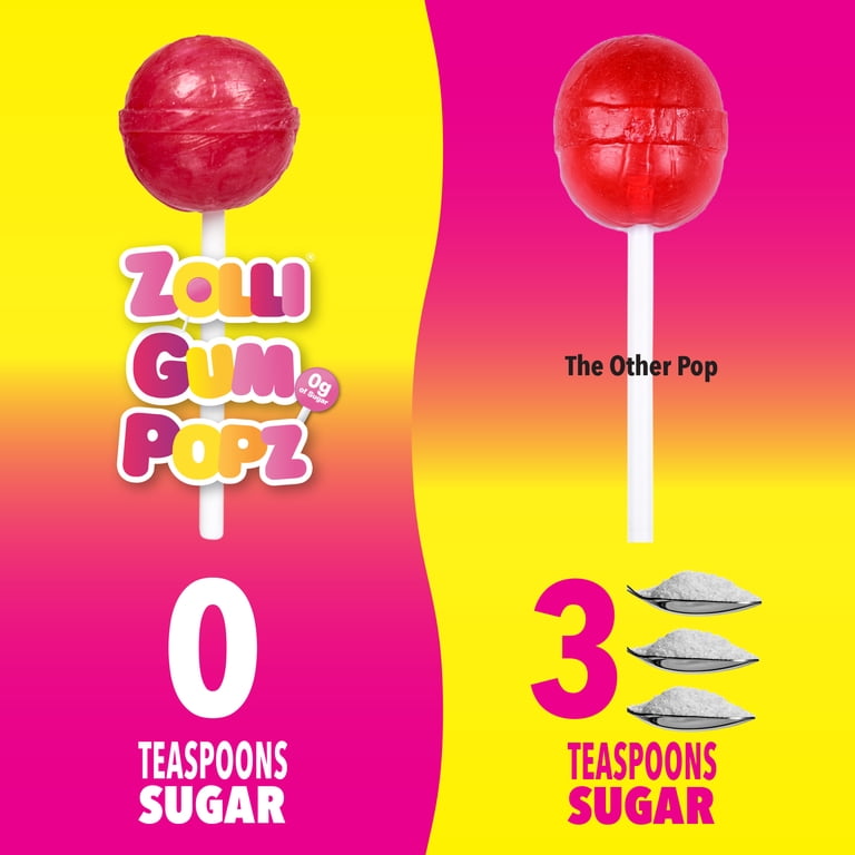 ZOLLIPOPS GUM Pops 5.6oz - Sugar Free, Allergen Free, Keto