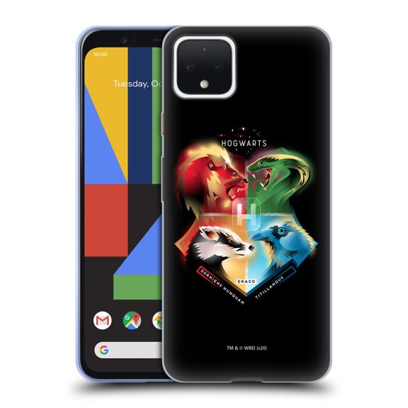 Head Case Designs Officially Licensed Harry Potter Deathly Hallows XIX Hogwarts Soft Gel Case Compatible with Google Google Pixel 4