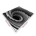 thumbnail image 3 of BingTong 3D Vortex Optical Illusion Area Rug, Black White Geometric Hole Visual Trap Floor Mat, Non Slip Washable Rectangular Carpet For Living Room, Bedroom & Entryway Home Decor M, 3 of 8