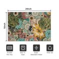 thumbnail image 5 of Bohemian Retro Floral Non-Slip Entryway Door Mat,Boho Indoor Decor Durable Low Plush Door Mat,Washable Welcome Rug for Patio Hallway Home Decor 16x24 Inches, 5 of 7