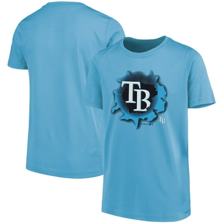 MLB Tampa Bay RAYS TEE Short Sleeve Boys OPP 100% Cotton Alternate Team Colors
