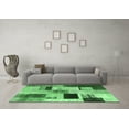 thumbnail image 3 of Ahgly Company Indoor Rectangle Patchwork Emerald Green Transitional Area Rugs, 5' x 7', 3 of 4