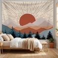 thumbnail image 2 of Boho Bohemian Tapestry Wall Hanging Sunset Mountain Tapestries for Bedroom Forest Tree Tapestry for Home Decor 60Wx79L, 2 of 6