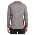 thumbnail image 2 of Yellow Rooster Men's Long Sleeve Heather Colorblock Contender T-Shirt Vintage H./True Red L, 2 of 6