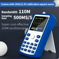 thumbnail image 2 of Yeacher FNIRSI-1C15 2.4 Inch Screen Handheld Portable Digital Oscilloscope 500MS/S Sampling Rate with 110MHz Bandwidth 1KHz/3.3V Calibration Multipurpose Measuring Oscilloscopes, 2 of 8