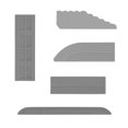 thumbnail image 2 of 5Pcs chen Seuil Barres Remplacer Pièce Rampe d'Escalade Tapis Accessoire Balayer Robot, Gris, 2 of 6