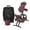 Burgundy, variant on EARTHLITE Avila II Portable Massage Chair Package - Folding Tattoo Spa Massage Chair incl. Carry Case with wheels