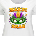 thumbnail image 4 of Inktastic Mardi Gras with Green Masquerade Mask Women's Plus Size T-Shirt, 4 of 5