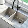 thumbnail image 2 of KRAUS Standart Pro 33" Undermount 60/40 Double Bowl 16 Gauge Stainless Steel Kitchen Sink, 2 of 8